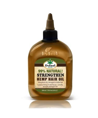 Difeel Hemp 99% Natural Hemp Hair Oil - Strengthen 7.78 ounce