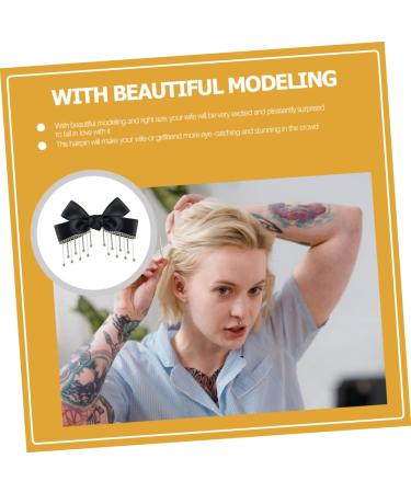 Beatifufu Bow Hairpin Rhinestone Hair Clip Hair Barrette for Women Hair Ornament Hair Bow Pin Female Hairpin Hair Bow Bow Clip Bow Hair Clip Hair Accessory Hair Clamp - Buy Online on GoSupps.com