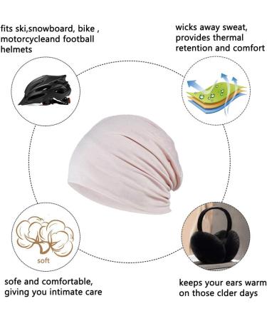 Yofasen Slouchy Beanie Hat - Cotton Chemo Cap & Turban Headgear for Women & Men | Beige & Light Gray - Buy Online on GoSupps.com