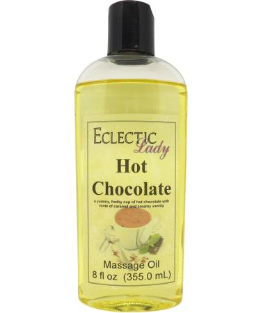Hot Chocolate Massage Oil 8 oz With Sweet Almond Oil and Jojoba Oil Preservative Free Perfect for Aromatherapy and Relaxation 8 Ounce