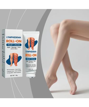 Leg Cream | Moisturizing Lotion with Massaging Roll-On Applicator 50g | Moisturizing Leg Care - For Skin Types Travel Home Family Women Friends - Buy Online on GoSupps.com