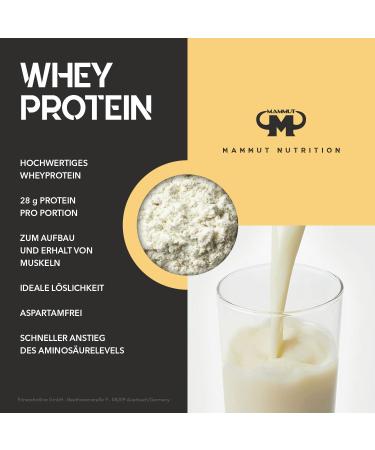 1kg Mammut Whey Protein - Vanilla Flavor with Free Shaker Bar & Powderbank | International Shipping - Buy Online on GoSupps.com