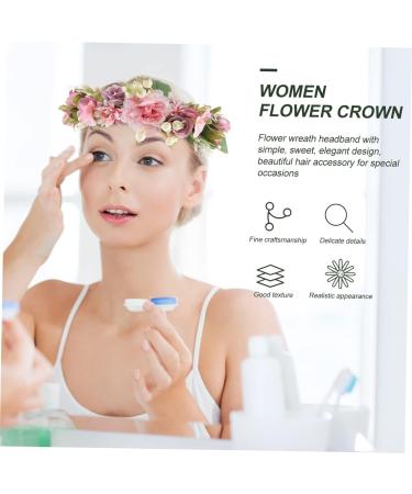 FOYTOKI Bridal Flower Headband Flower Crown for Flower Crown Hairband Bride Flower Crown Flower Crown for Women Flower Crown Garland Floral Crown Bridal Flower Crown - Buy Online on GoSupps.com