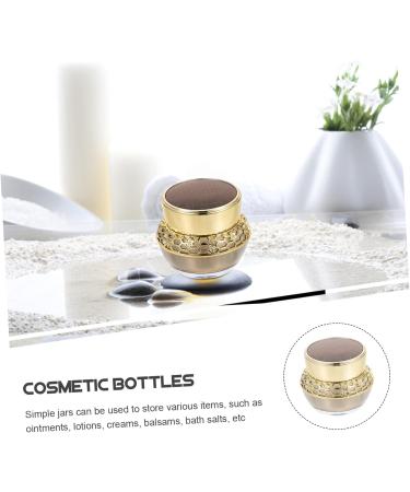 MAGICLULU Cream Bottle Refillable Face Cream Container Hair Elastics with Flowers Plastic Container with Lid Containers for Beads Plastic Vials Hand Soap Bottle Travel Pp Sample Holder Glass 6X5.5X5.5CM Golden - Buy Online on GoSupps.com