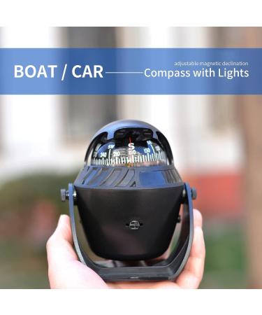 Gugxiom Electronic Digital Boat Compass with Led Light - Ideal for Car, Watercraft, Boat, Caravan - Perfect for Outdoor Activities - Buy Online on GoSupps.com