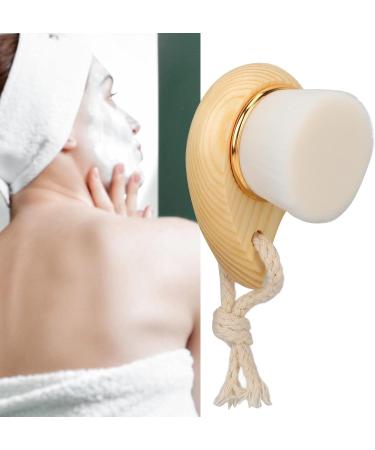 Qukaim Wooden Facial Brush Wooden Facial Cleansing Brush with Beech Handle and Soft Fiber Bristles Manual Face Cleaning Brush with Hang Ring - Buy Online on GoSupps.com