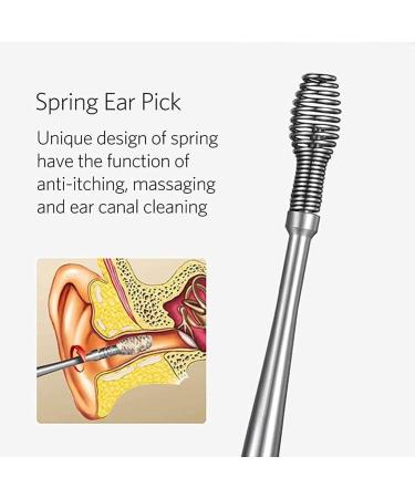 6-in-1 High-Grade Stainless Steel Earwax Removal Kit | Thorough Earwax Remover with Coil Spring Cleaner (Silver) - Buy Online on GoSupps.com