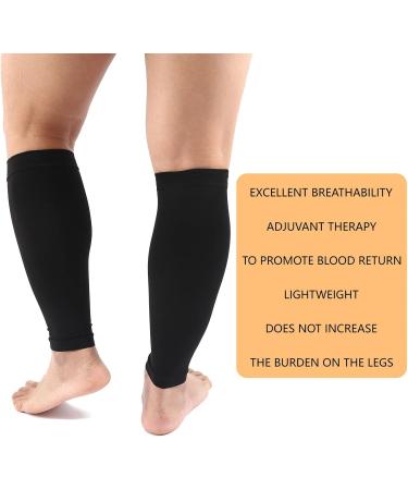 Leg Compression Sleeve & Calf Sleeves for Men & Women | 20-30 mmHg Shin Splint Support | Relief for Varicose Veins Swelling DVT and Edema - Buy Online on GoSupps.com