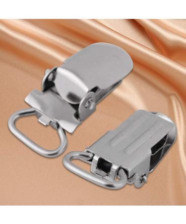 Buy Silver Metal Trousers Clips & Baby Pacifier Strap Snap Lock - Bed Sheet Mounting Clips for Pacifier Holders & Bibs (25mm/0.98in) - International Shipping Available - Buy Online on GoSupps.com