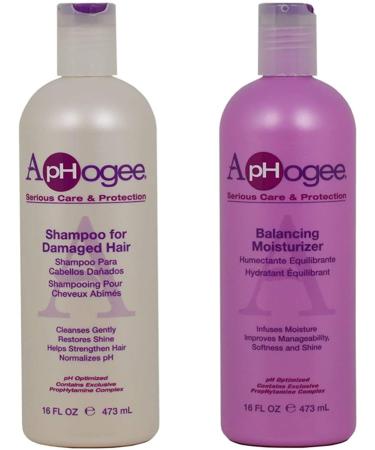 ApHogee Shampoo for Damaged Hair + Balancing Moisturizer 16ozSet