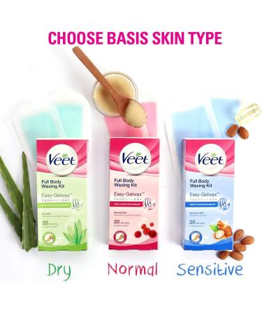 Veet Full Body Waxing Kit for Normal Skin - 1 Pack | Smooth Skin Solutions - International Shipping Available - Buy Online on GoSupps.com