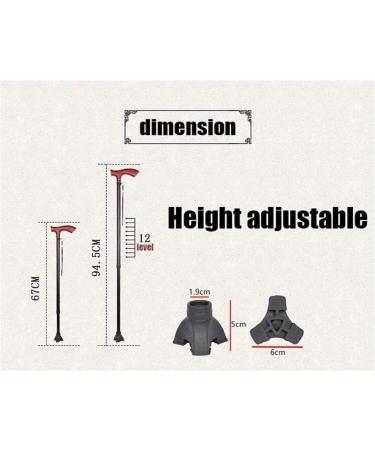Walking Cane Holder Walking Stick Crutch for Old Man Elderly Telescopic Stable Non Slip Lightweight Height Adjustable with Wooden Handle Brown Walking Sticks for Men Or Women Practical Independence - Buy Online on GoSupps.com