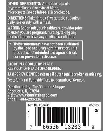 Ultimate Testosterone Support - Boost Energy & Circulation | Vitamin Shoppe 90 Veggie Caps - International Shipping - Buy Online on GoSupps.com