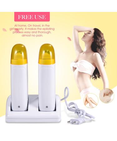 Double Wax Heating Roll On Waxing Device - WaxPatron Depilation Set with 100PCS Depilatory Paper for Men & Women | International Shipping Available - Buy Online on GoSupps.com