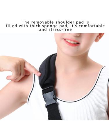 Fotgok Soft Foam Kids Arm Sling with Waist Belt - Pediatric Shoulder Immobilizer for Children - Breathable Arm Support Brace for Shoulder Injury - Black (Small) - Buy Online on GoSupps.com