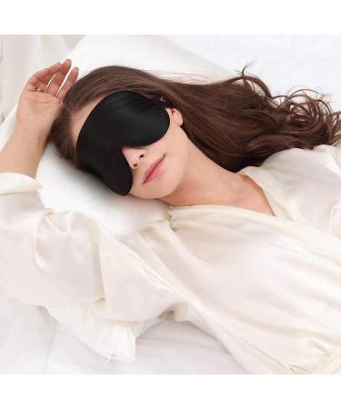 Super-Smooth Black Sleep Mask & Blindfold for Men, Women & Children | Ideal for Travel, Nap & Night Sleep - Buy Online on GoSupps.com