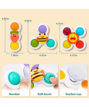 UNIH Spinning Top Sensory Toy for Toddlers | Suction Cup Spinner for 12-18 Months | Educational Gift for 1-3 Year Old Boys & Girls - Buy Online on GoSupps.com