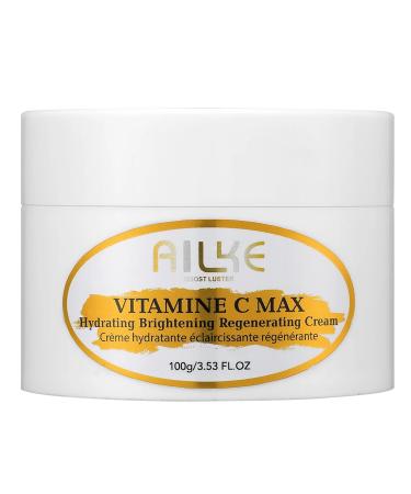 AILKE Vitamine C Max Cr me hydratante claircissante r g n rante pour le visage avec collag ne et niacinamide anti- ge peau lisse restaure l' lasticit de la peau 100 ml (lot de 1)