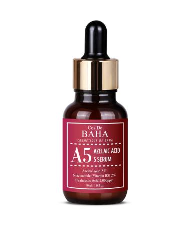 Cos De BAHA Advanced Clarifying Facial Serum with 5% Azelaic Acid and Soothing Aloe Vera 1 Fl Oz (30ml)