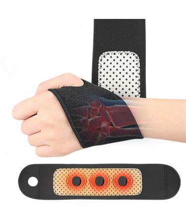Wrist Brace for Carpal Tunnel 1 Pair Adjustable Wrist Straps with 3 Magnets Magnetic Therapy Wristband for Arthritis Joint Pain Relief Injury Recovery