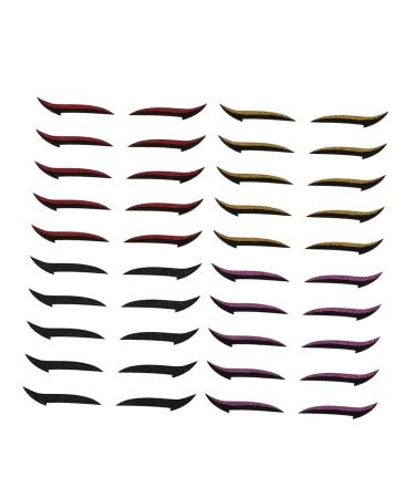FOMIYES 20 pairs Adhesive Eyeshadow Purple Personalized Fashion Charming Gold Strips Eyelid Black Women 1 count (Pack of 1) Assorted Color