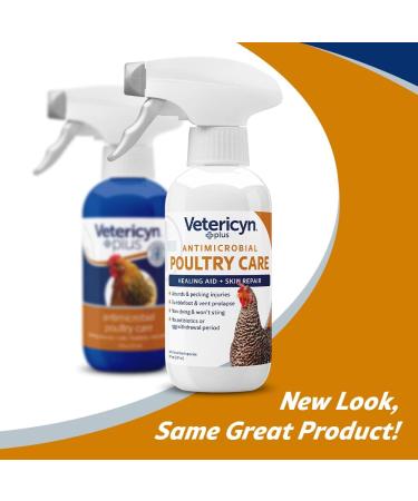 Vetericyn Plus Poultry Care 8 oz Spray | Treat Pecking Wounds, Cuts, Frostbite, Sores in Chickens | For Birds | Packaging Color May Vary - Buy Online on GoSupps.com