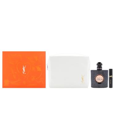 Yves Saint Laurent Black Opium for Women - 3 Pc Gift Set 1.6oz EDP Spray 0.06oz Mascara Lash Clash Pouch