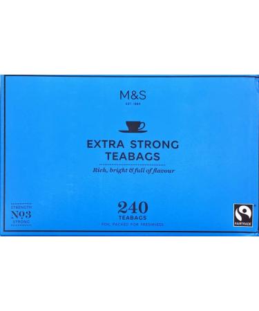 M&S Marks & Spencer Extra Strong One Cup Tea 240 Teabags