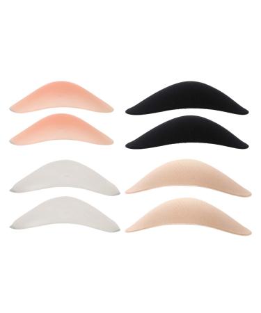 Wofashpuret 4 pairs non-slip shoulder pads made of silicone shoulder-push-up pads shoulder enhancer self-adhesive shoulder pad invisibly structured push-up mat