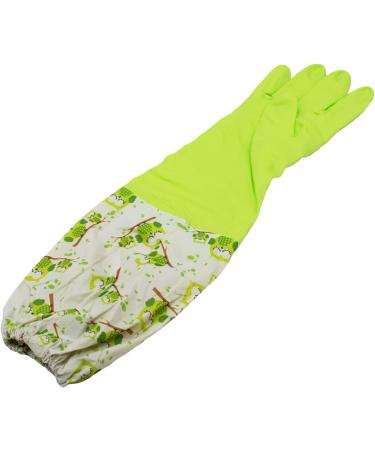 TRIXES Long Green Rubber Pond and Drain Gloves - Heavy Duty Waterproof for Household & Garden Chores - Buy Online on GoSupps.com