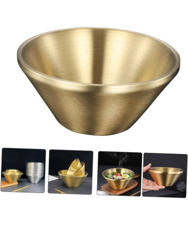 Zerodeko 4pcs Double Layer Insulation Bowl Camping Bowls Noodle Bowl Decorative Soup Bowl Dishes Reusable Ice Cream Bowls Korean Soup Noodles Stainless Steel Bowl Toddler Anti-Scald Pasta 12X12X5.8CMx4pcs Goldenx4pcs - Buy Online on GoSupps.com