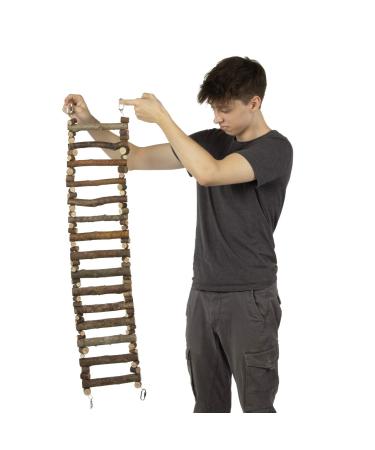 HappyBird | Bird ladder | Natural Ladder L | 110 x 20 cm for parrots | Ladder made of natural branches - parrot ladder - Buy Online on GoSupps.com