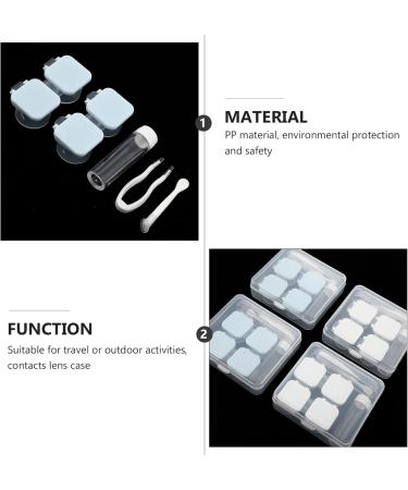 Solustre Colored Contact Lenses Kit - 4 Lens Cases Makeup Mirror & Travel Container - Perfect for Eye Care & Cosmetic Use - Buy Online on GoSupps.com