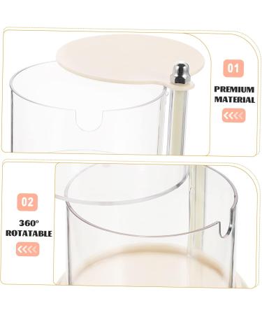 minkissy Powder Puff Storage Box Cotton Pads Container Cotton Pad Holder Rotatable Cosmetic Storage Rack Rotatable Jewelry Organizer Rotating White Sponge Eggs Plastic Travel Shelf - Buy Online on GoSupps.com