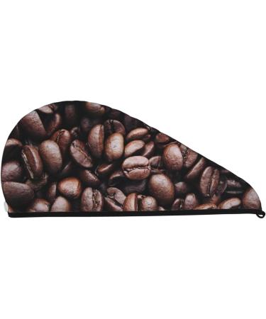 Super Absorbent Coffee Bean Microfiber Hair Towel Wrap for Women | Quick Dry Coral Velvet Hair Cap for Long Curly Thick Hair - Buy Online on GoSupps.com