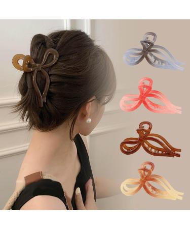 Acrylic Hair Grip adorned with Bopwknot Modern Hair Barrette Bowknot Hair Clip Crab for Fashion forward Individuals - Buy Online on GoSupps.com