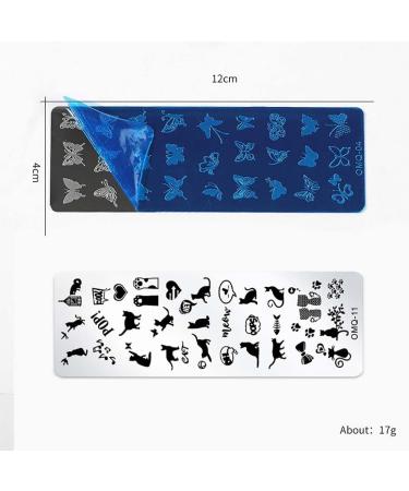 Shop Set of Image Stencils - Flowers & Geometry Cartoon Patterns for Nail Art | International Shipping Available - Buy Online on GoSupps.com