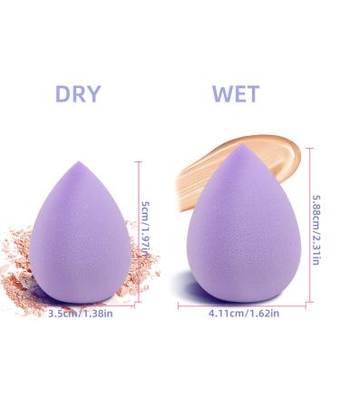 Dolovemk 10-Piece Latex-Free Makeup Sponges Set - Soft Foundation Applicators for Liquids Powders & Creams - Purple Beauty Blending Sponges - Buy Online on GoSupps.com