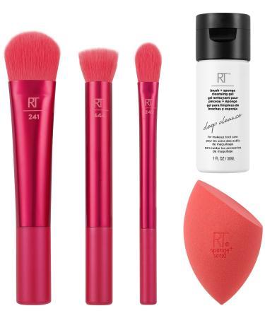 Real Techniques Sparkle + Sleigh Makeup Brush & Sponge Kit - 5 Piece Holiday Gift Set for Flawless Finish | International Shipping - Buy Online on GoSupps.com
