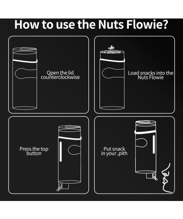 XITISHY Nuts Flowy Dispenser 9 oz Keep Fingers Clean Snack Dispenser for Peanuts under 0.7"" Cashew kernels M&M. Red+Blus X-LSH-BH2 - Buy Online on GoSupps.com