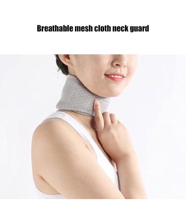 Breathable Neck Wrap for Pain Relief - Light Gray Collar Bandage for Moxibustion Care - Buy Online on GoSupps.com