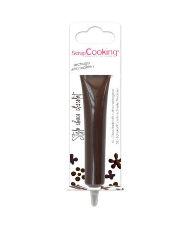 SCRAP COOKING - Stylo Choco Marron Chocolat - Crayon Alimentaire P tisserie 25 g - Stylo D coratif Comestible - crire & Dessiner sur Desserts G teaux & Biscuits No l Anniversaire - 6801
