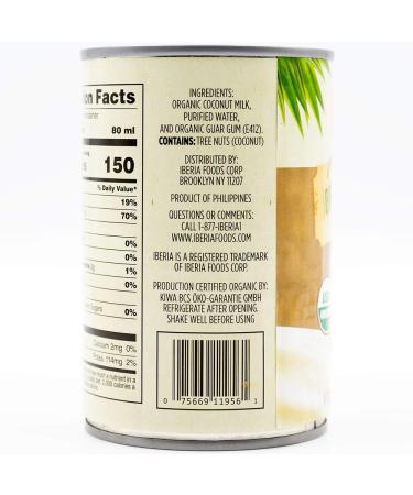 Iberia Organic Coconut Milk 13.5 fl. oz. - Pack of 12 | Pure & Natural - Buy Online on GoSupps.com