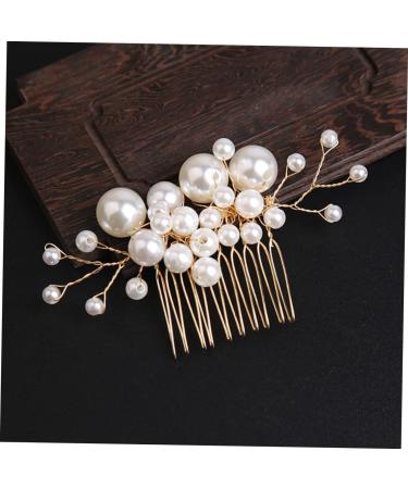 FRCOLOR the pearl comb wedding hair jewelry hair combs for women accessories bridal hair rhinestone hair accessories hair bling pearl hair clips the flowers bride alloy Hair Accessories - Buy Online on GoSupps.com
