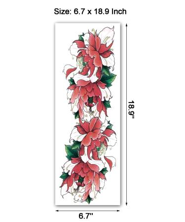 Colorful Sleeve Tattoos Stickers | Full Arm Temporary Tattoos for Kids & Women | 12-Sheet Pack - Buy Online on GoSupps.com