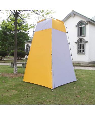 Portable Pop Up Privacy Tent | Outdoor Shower Changing Tent | Lightweight & Foldable | Camping Beach Rain Shelter | Carry Bag Included - Green Yellow - Buy Online on GoSupps.com