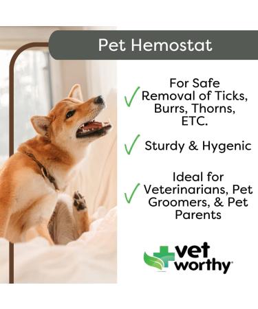 Vet Worthy Pet Hemostat - Stainless Steel Straight Hemostat for Hair, Burrs & Thorns - Buy Online on GoSupps.com