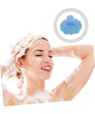 Buy Tovinanna Silicone Shampoo & Massage Brush - Portable Shower Cleaning Accessory - Green Leaves Design - 8.5x8.5x6.5cm - International Shipping Available - Buy Online on GoSupps.com