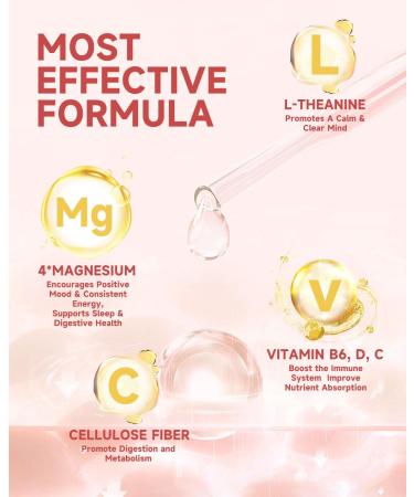 Magnesium Glycinate Liquid 400mg High Absorption Magnesium Complex supplemen with Vitamin B6 D C to Support Sleep Muscle Nerve Health Non-GMO Gluten Free Vegan (2 Fl Oz/Strawberry) Strawberry 2 Fl Oz (Pack of 1) - Buy Online on GoSupps.com