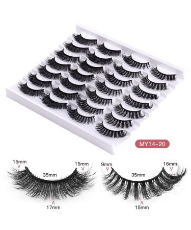 Buy Andy's Orchids 3D Faux Mink False Eyelashes - 14 Pairs Russian Strips Fluffy & Voluminous Lashes for a Natural Look - Buy Online on GoSupps.com
